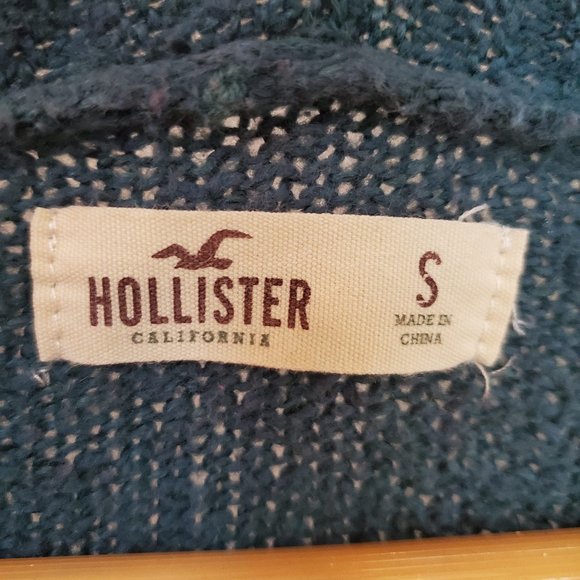 SOLD Hollister Boyfriend Cardigan Teal Sweater - Picture 5 of 10